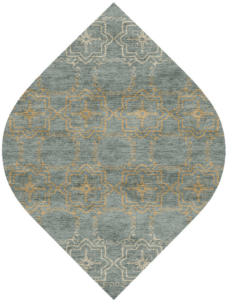 Pax Blue Royal Ogee Hand Knotted Bamboo Silk Custom Rug by Rug Artisan