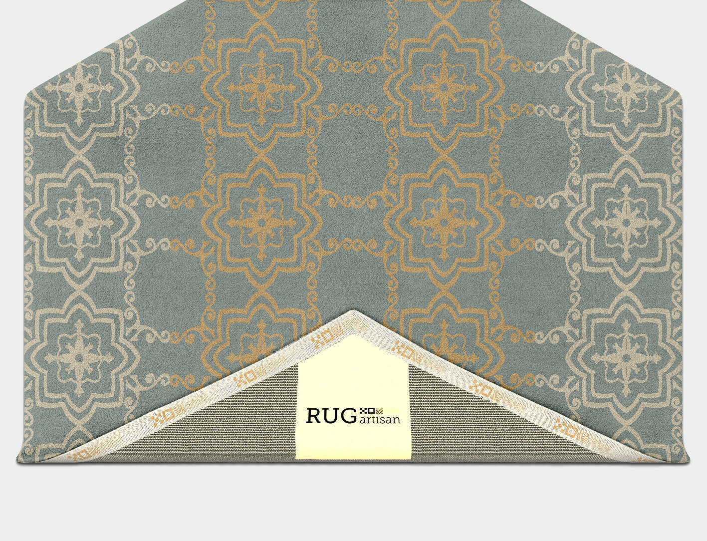 Pax Blue Royal Hexagon Hand Tufted Pure Wool Custom Rug by Rug Artisan