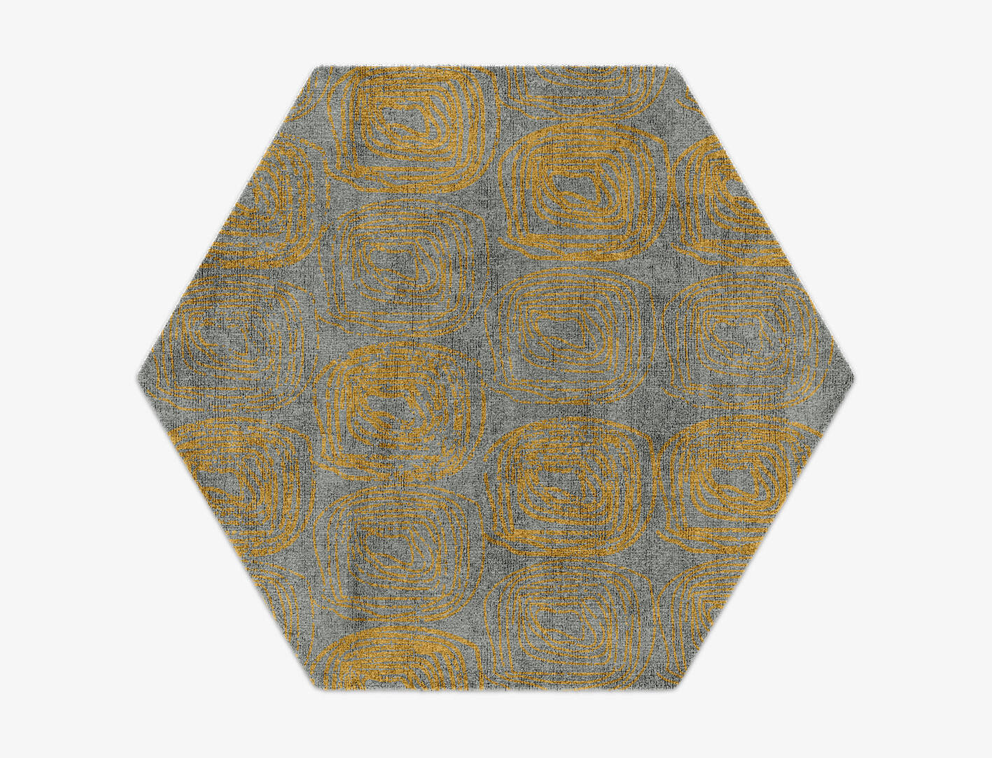 Paz  Hexagon Hand Knotted Bamboo Silk Custom Rug by Rug Artisan