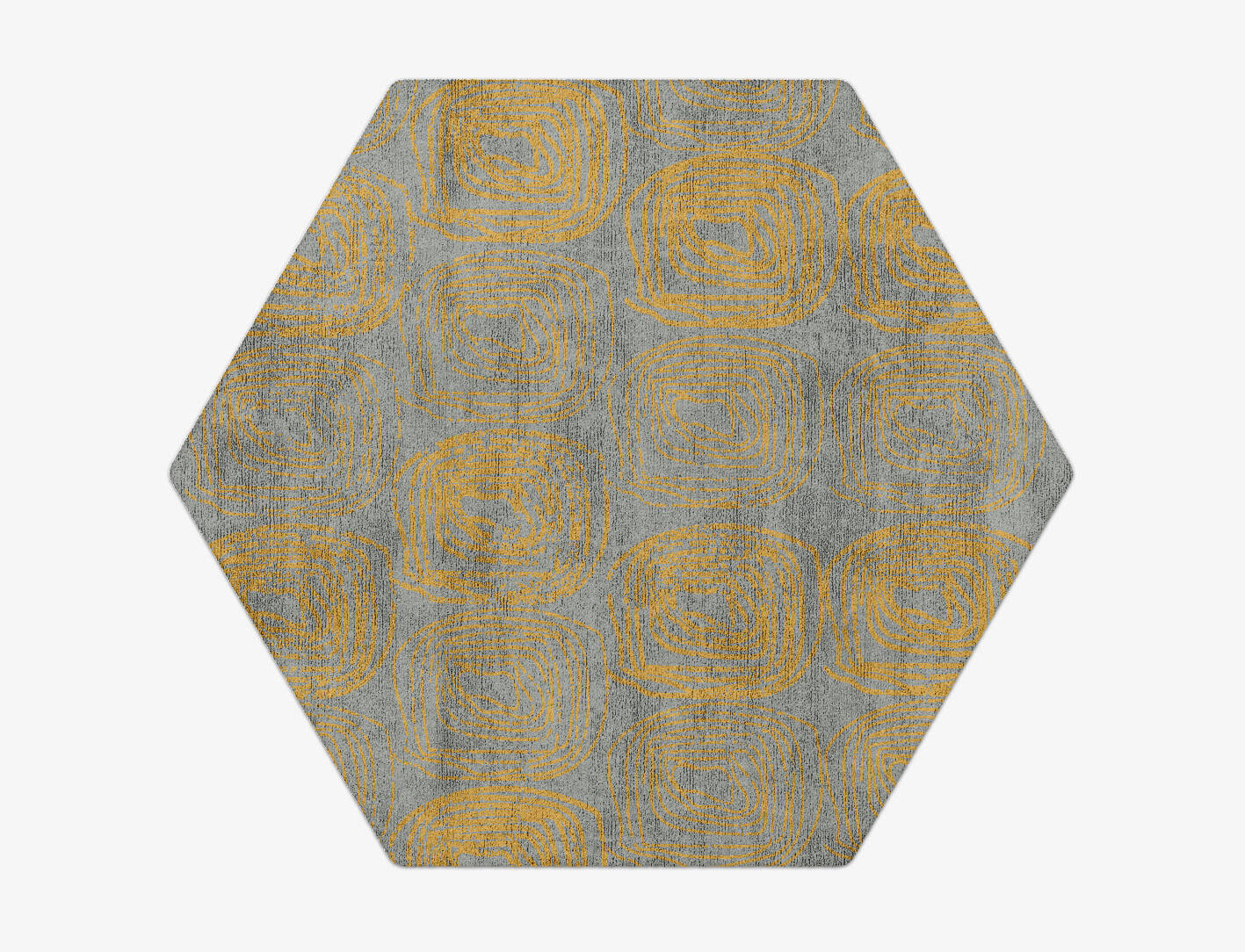 Paz  Hexagon Hand Tufted Bamboo Silk Custom Rug by Rug Artisan