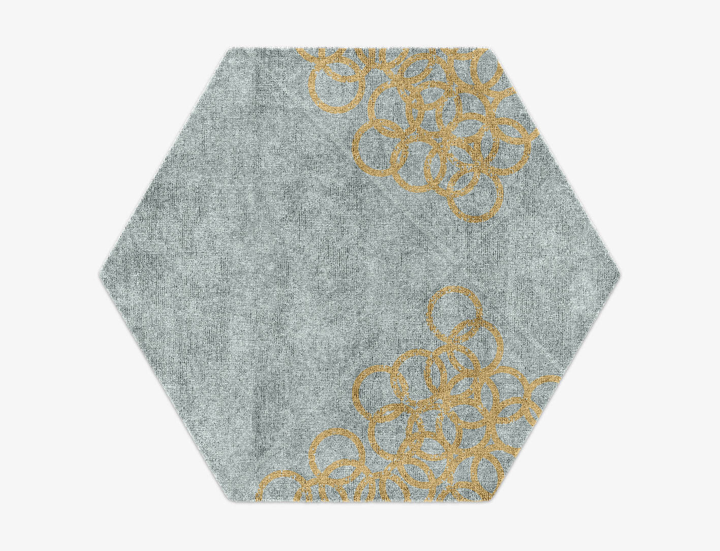 Paza  Hexagon Hand Knotted Bamboo Silk Custom Rug by Rug Artisan