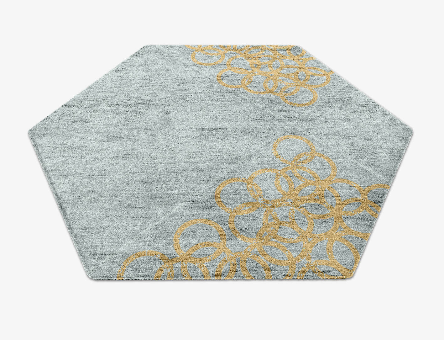 Paza  Hexagon Hand Knotted Bamboo Silk Custom Rug by Rug Artisan