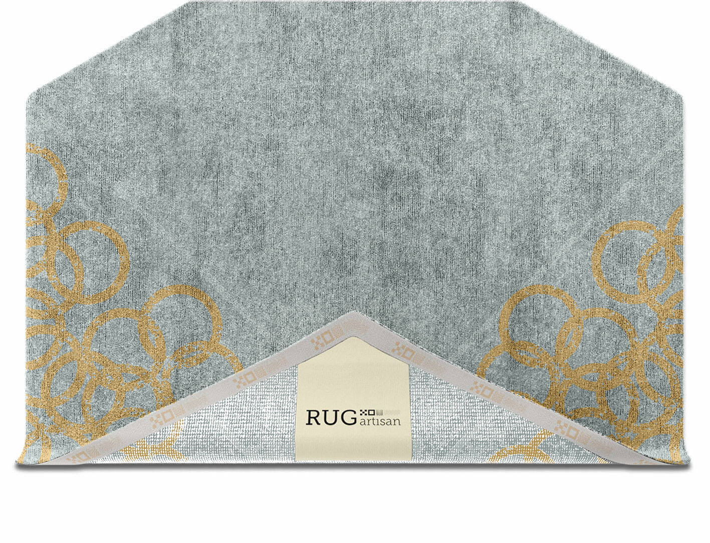 Paza  Hexagon Hand Knotted Bamboo Silk Custom Rug by Rug Artisan