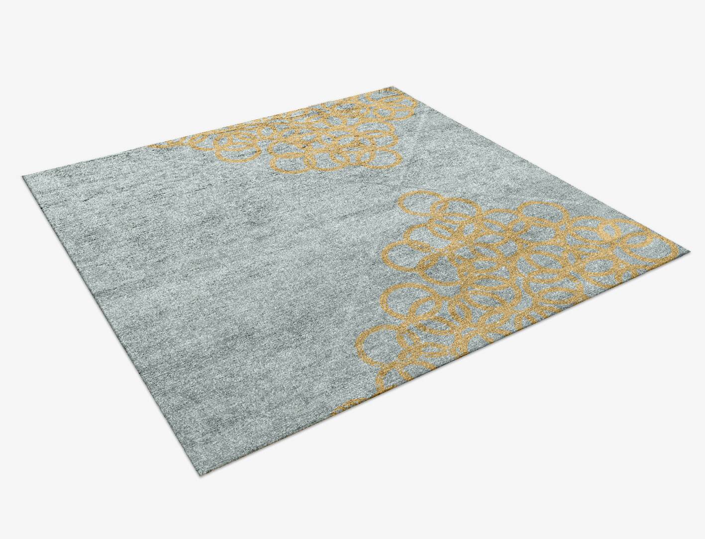 Paza  Square Hand Knotted Bamboo Silk Custom Rug by Rug Artisan