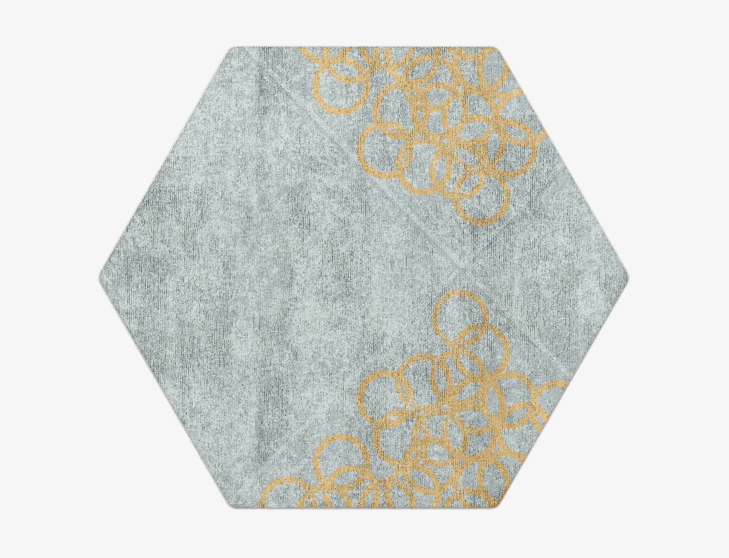 Paza  Hexagon Hand Tufted Bamboo Silk Custom Rug by Rug Artisan