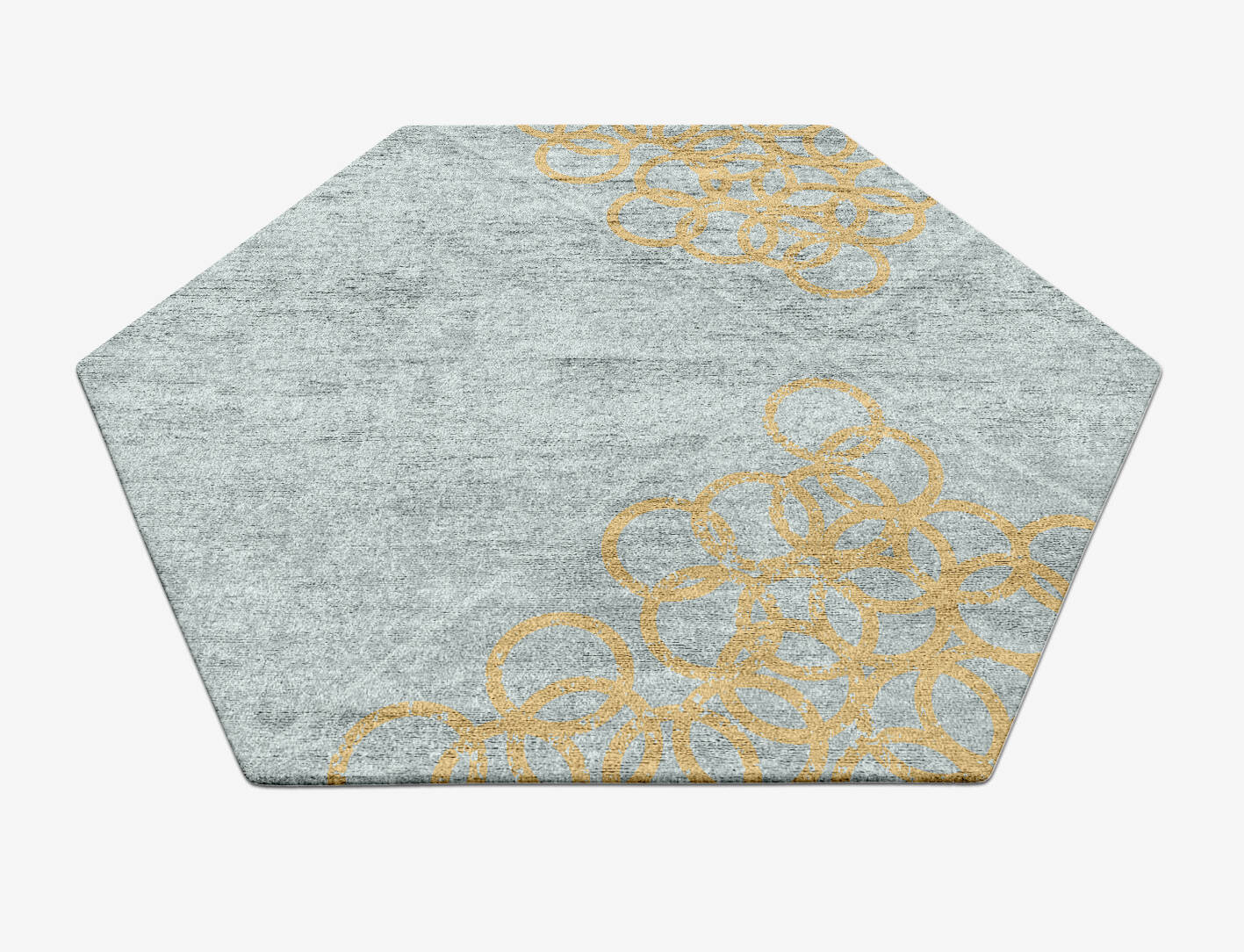 Paza  Hexagon Hand Tufted Bamboo Silk Custom Rug by Rug Artisan