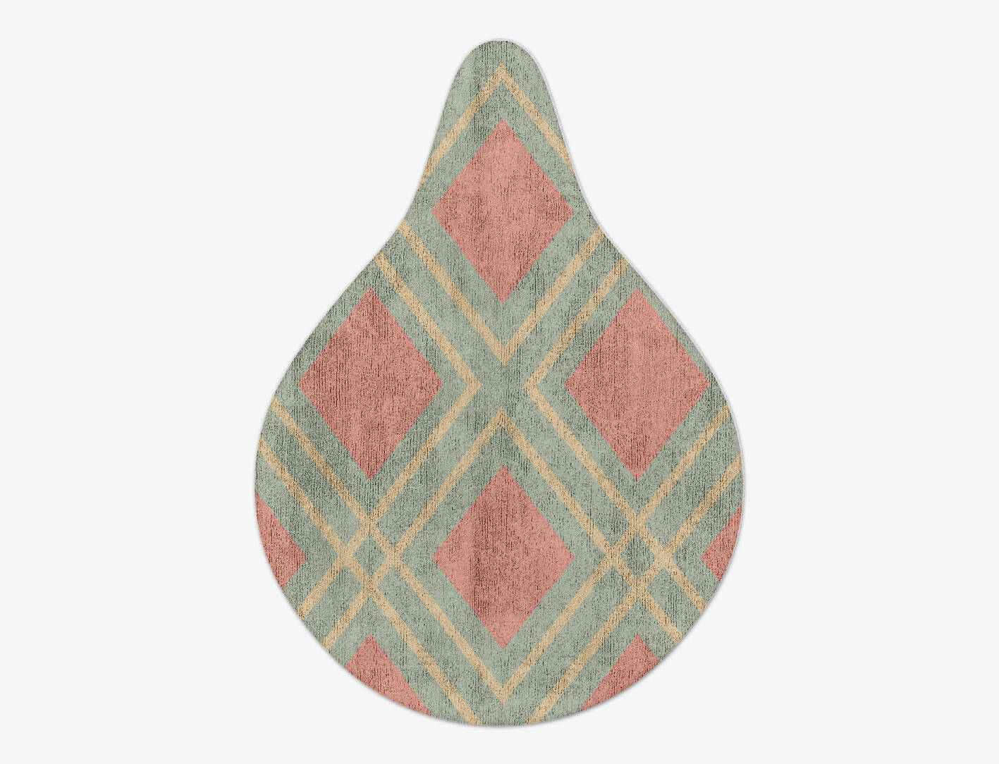 Peach Geometric Drop Hand Tufted Bamboo Silk Custom Rug by Rug Artisan