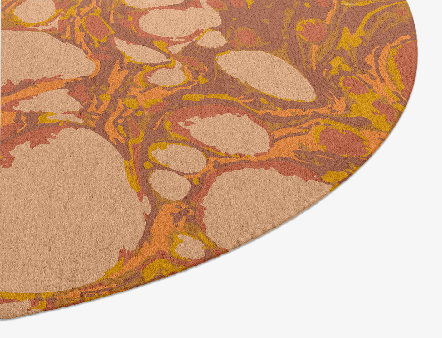 Pebble Surface Art Oval Hand Knotted Tibetan Wool Custom Rug by Rug Artisan
