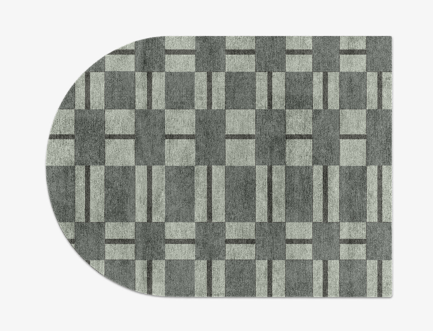 Pennon Geometric Arch Hand Knotted Bamboo Silk Custom Rug by Rug Artisan
