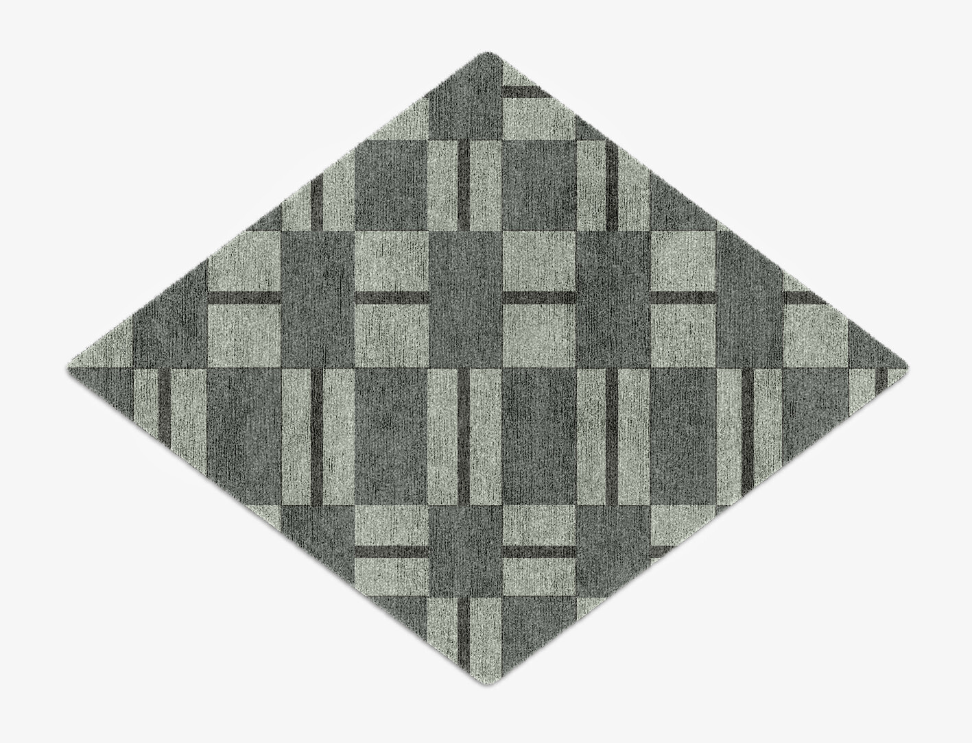 Pennon Geometric Diamond Hand Knotted Bamboo Silk Custom Rug by Rug Artisan