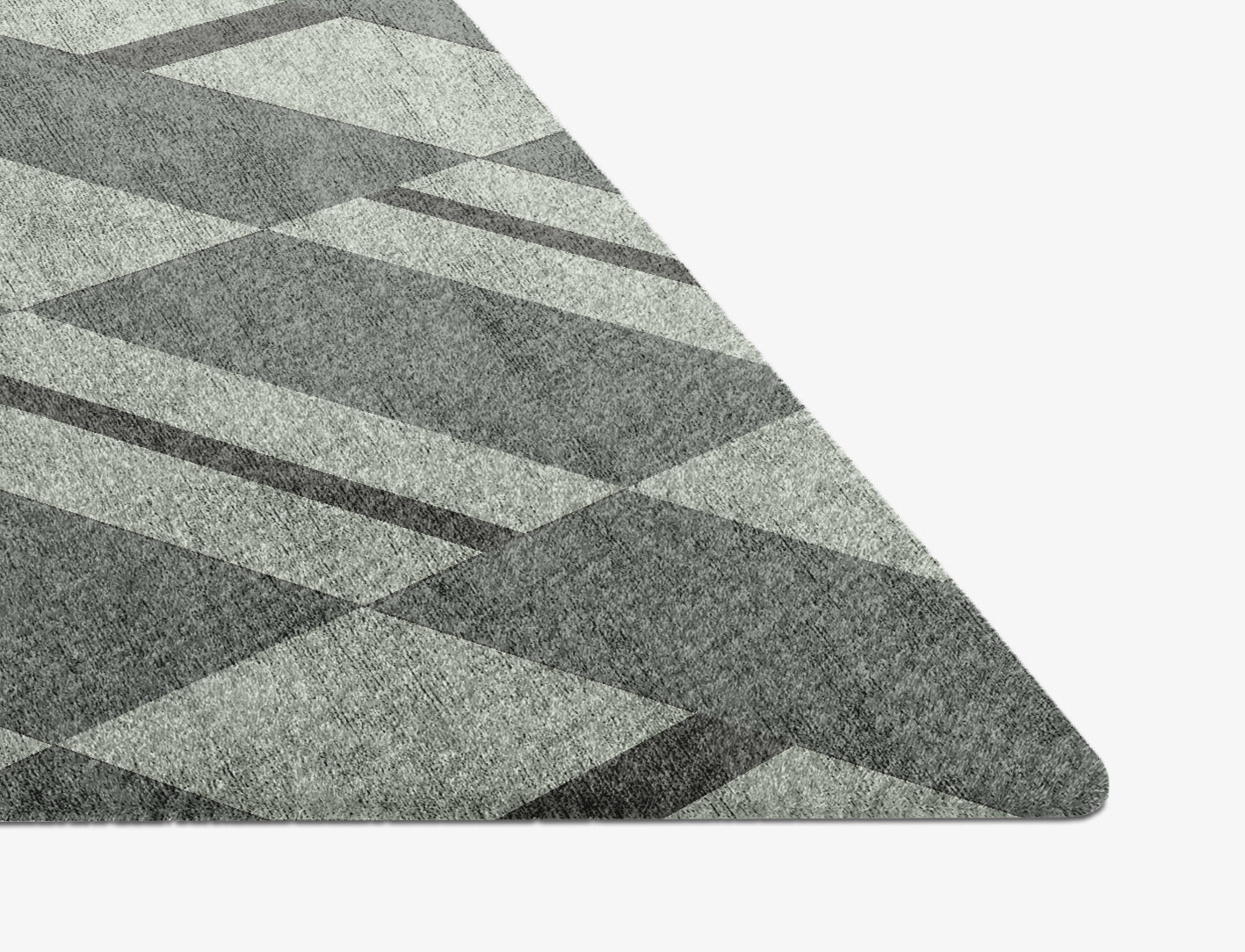 Pennon Geometric Diamond Hand Knotted Bamboo Silk Custom Rug by Rug Artisan
