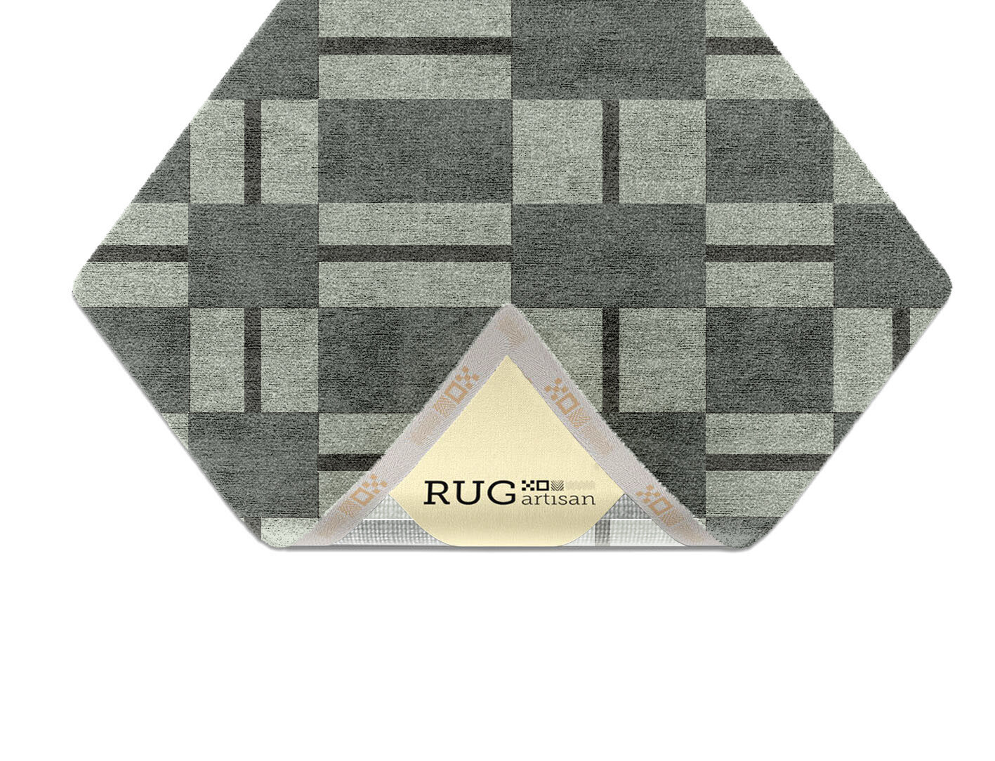 Pennon Geometric Diamond Hand Knotted Bamboo Silk Custom Rug by Rug Artisan