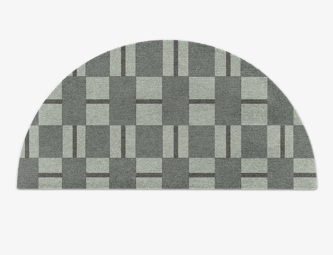 Pennon Geometric Halfmoon Hand Knotted Tibetan Wool Custom Rug by Rug Artisan