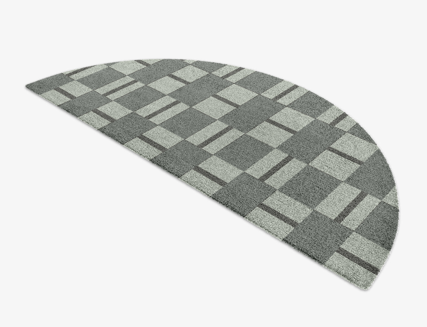 Pennon Geometric Halfmoon Hand Knotted Tibetan Wool Custom Rug by Rug Artisan