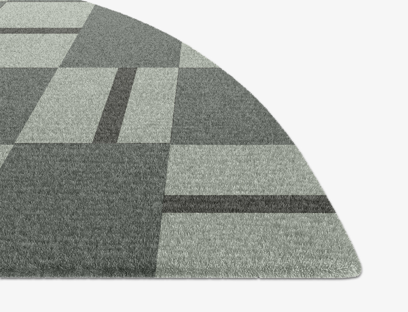 Pennon Geometric Halfmoon Hand Knotted Tibetan Wool Custom Rug by Rug Artisan