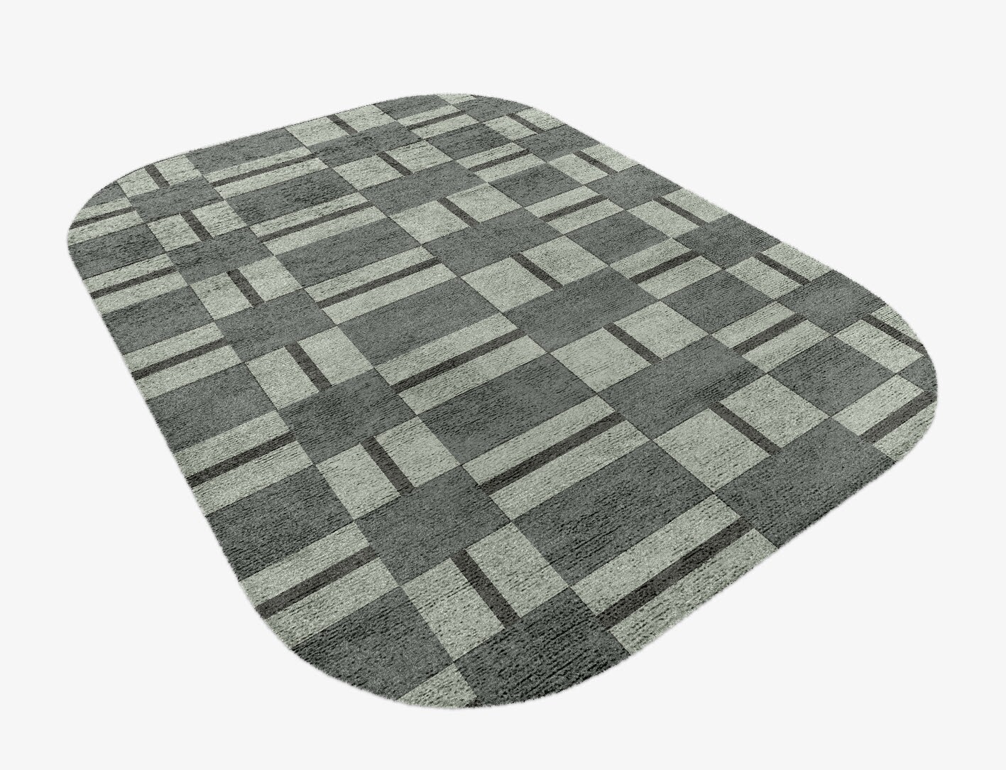 Pennon Geometric Oblong Hand Knotted Bamboo Silk Custom Rug by Rug Artisan