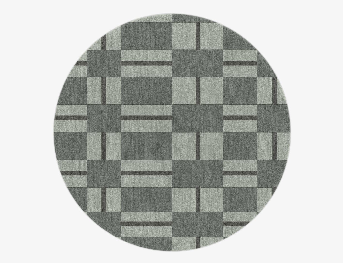 Pennon Geometric Round Hand Knotted Tibetan Wool Custom Rug by Rug Artisan