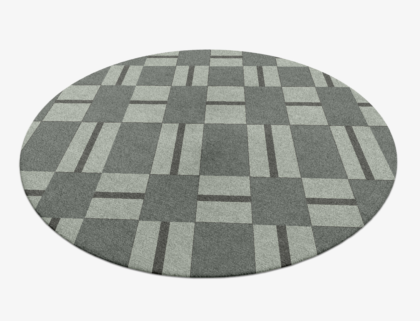 Pennon Geometric Round Hand Knotted Tibetan Wool Custom Rug by Rug Artisan