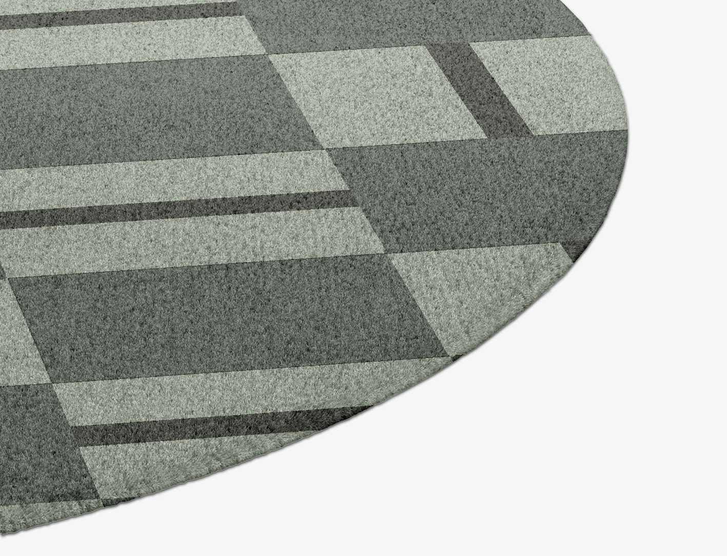 Pennon Geometric Round Hand Knotted Tibetan Wool Custom Rug by Rug Artisan