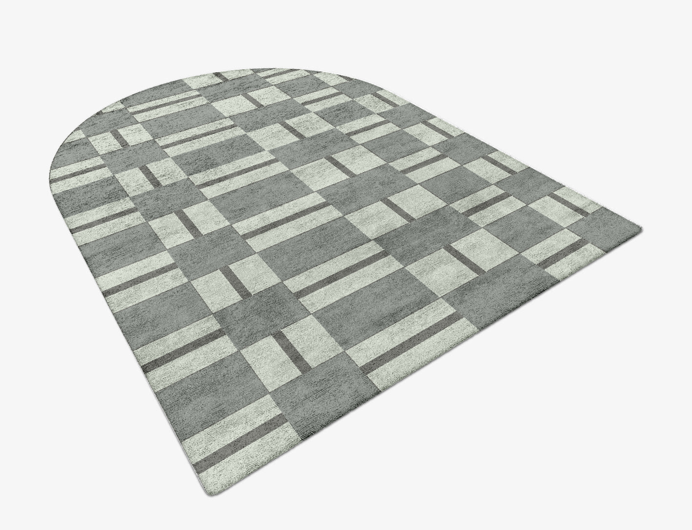 Pennon Geometric Arch Hand Tufted Bamboo Silk Custom Rug by Rug Artisan