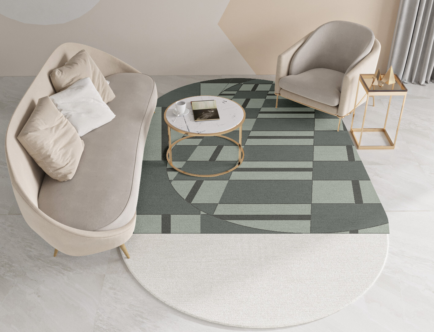 Pennon Geometric Capsule Hand Tufted Pure Wool Custom Rug by Rug Artisan