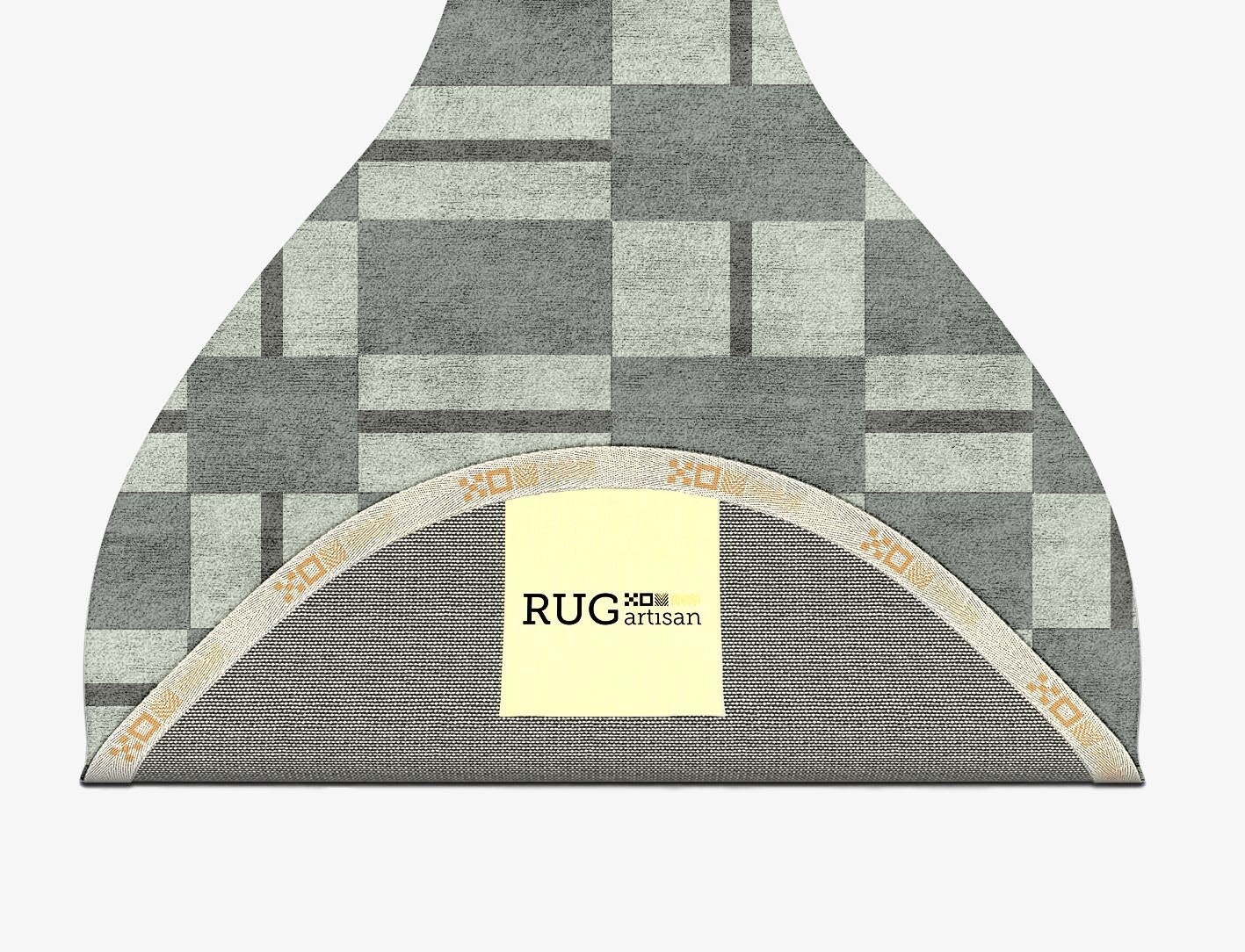 Pennon Geometric Drop Hand Tufted Bamboo Silk Custom Rug by Rug Artisan