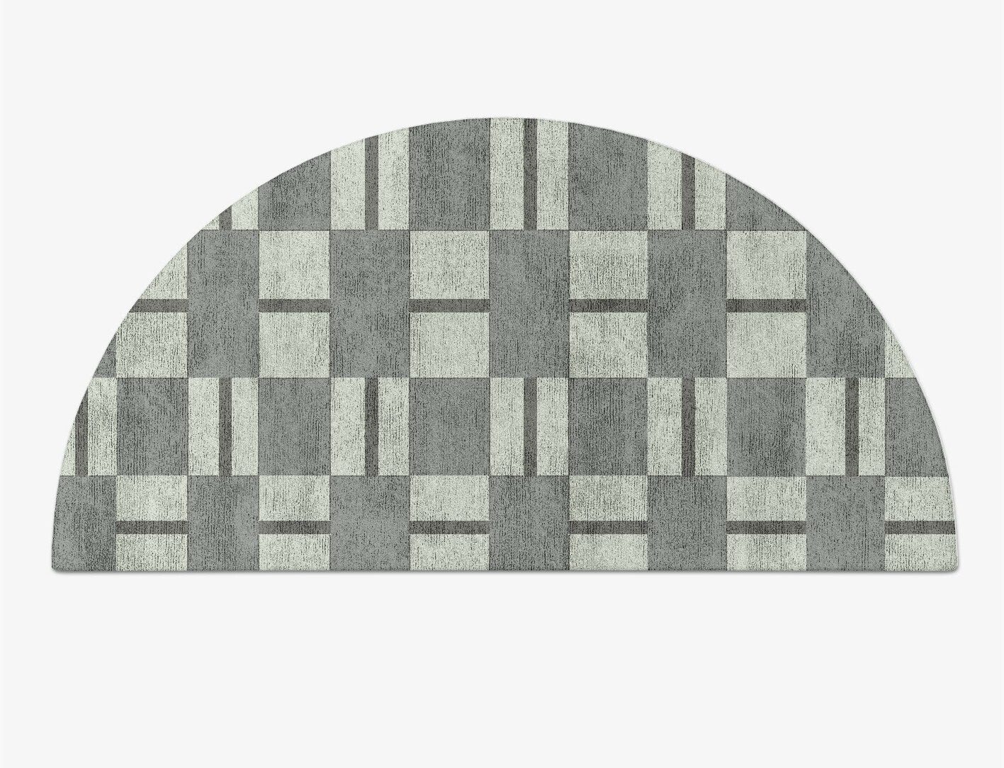 Pennon Geometric Halfmoon Hand Tufted Bamboo Silk Custom Rug by Rug Artisan