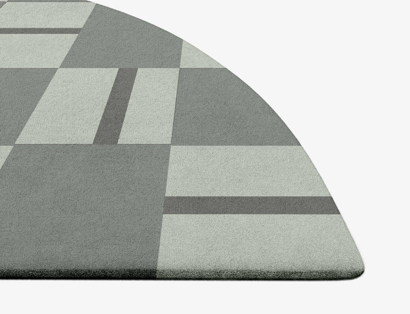 Pennon Geometric Halfmoon Hand Tufted Pure Wool Custom Rug by Rug Artisan