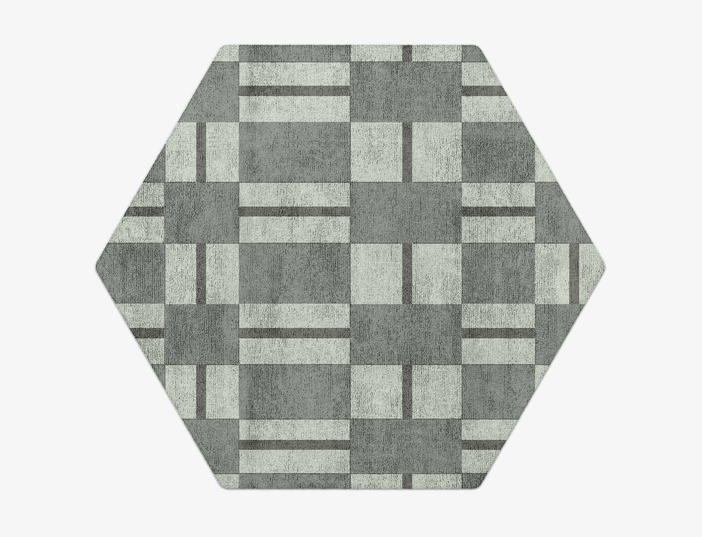 Pennon Geometric Hexagon Hand Tufted Bamboo Silk Custom Rug by Rug Artisan
