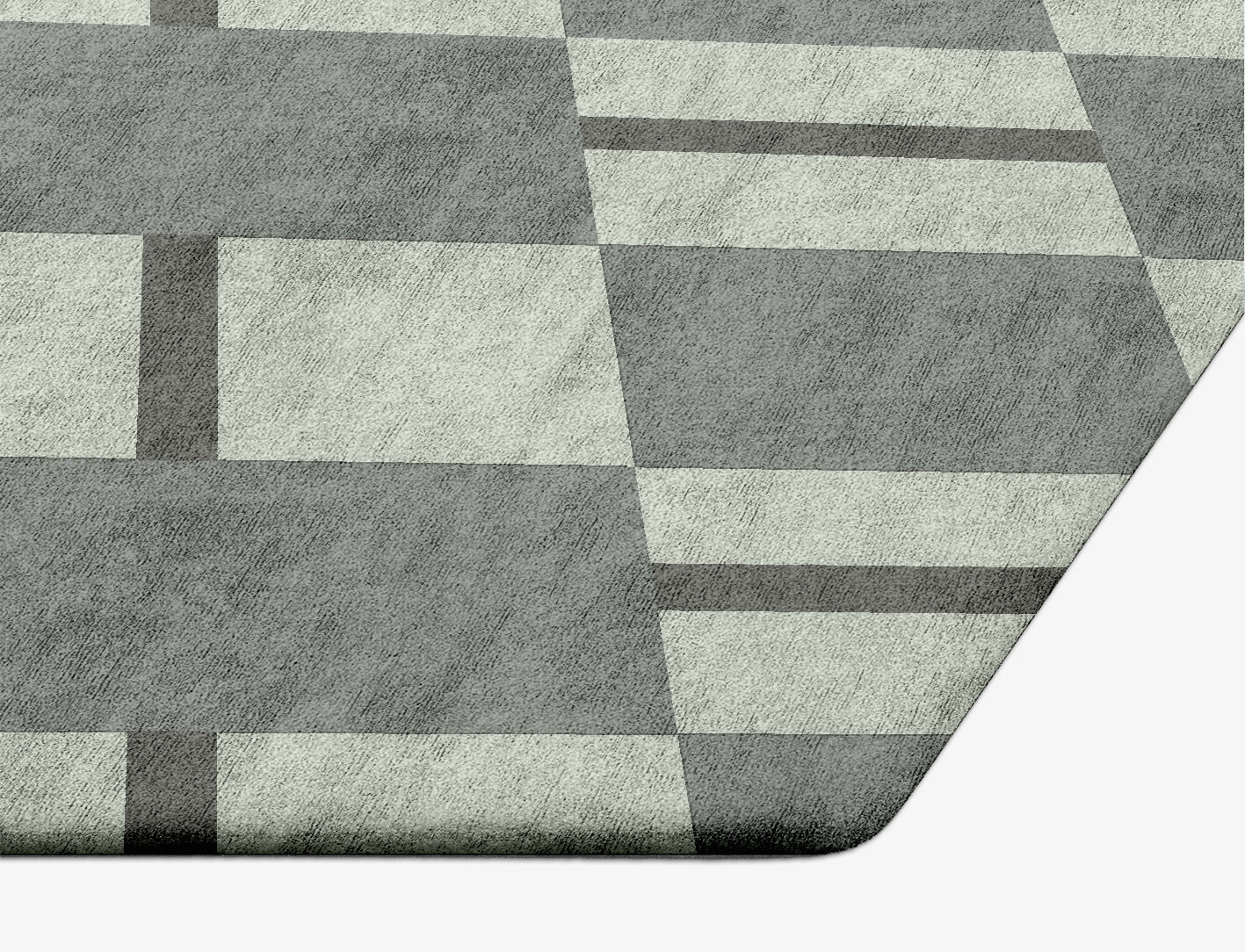 Pennon Geometric Hexagon Hand Tufted Bamboo Silk Custom Rug by Rug Artisan
