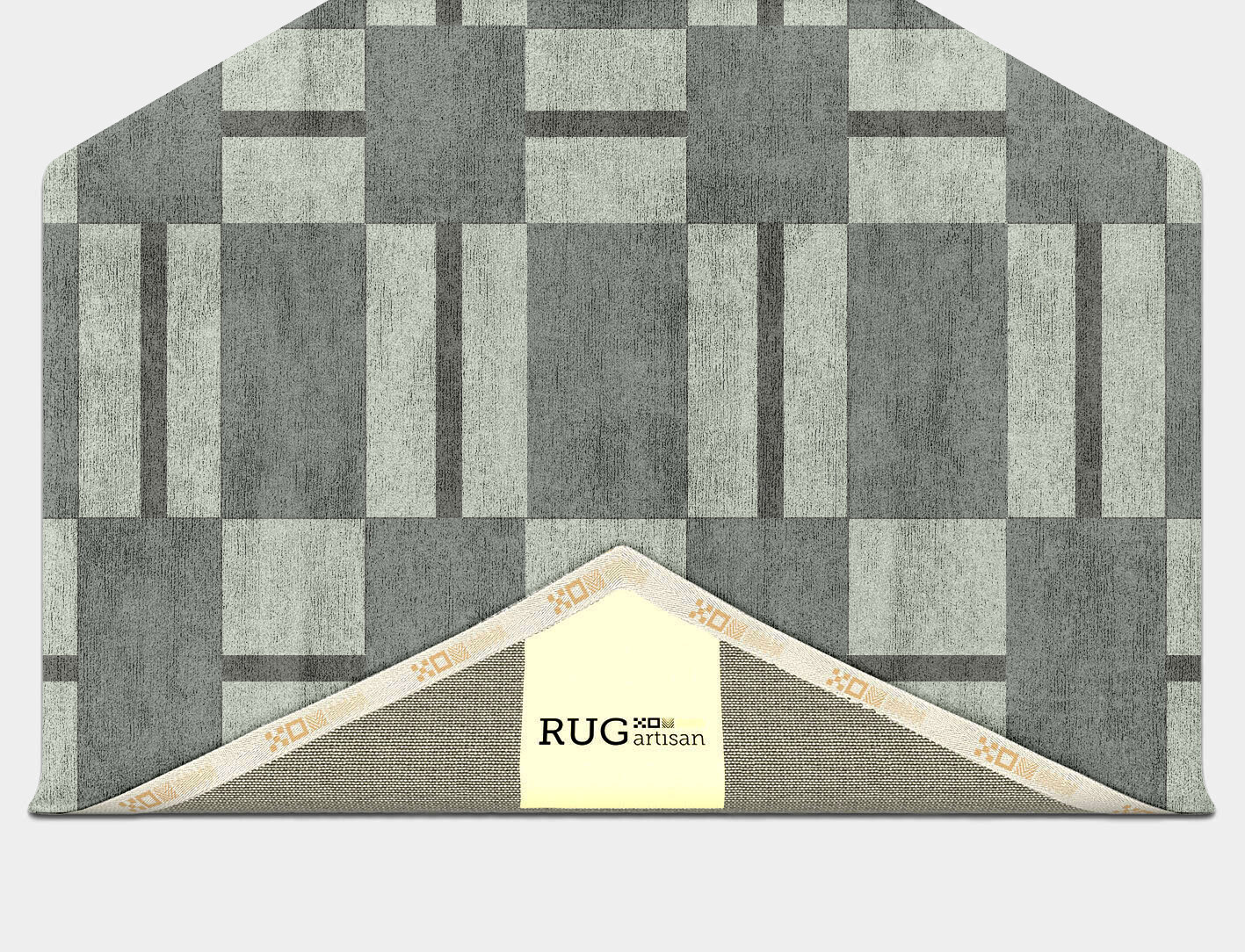 Pennon Geometric Hexagon Hand Tufted Bamboo Silk Custom Rug by Rug Artisan