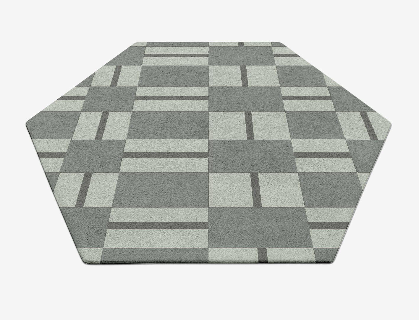 Pennon Geometric Hexagon Hand Tufted Pure Wool Custom Rug by Rug Artisan