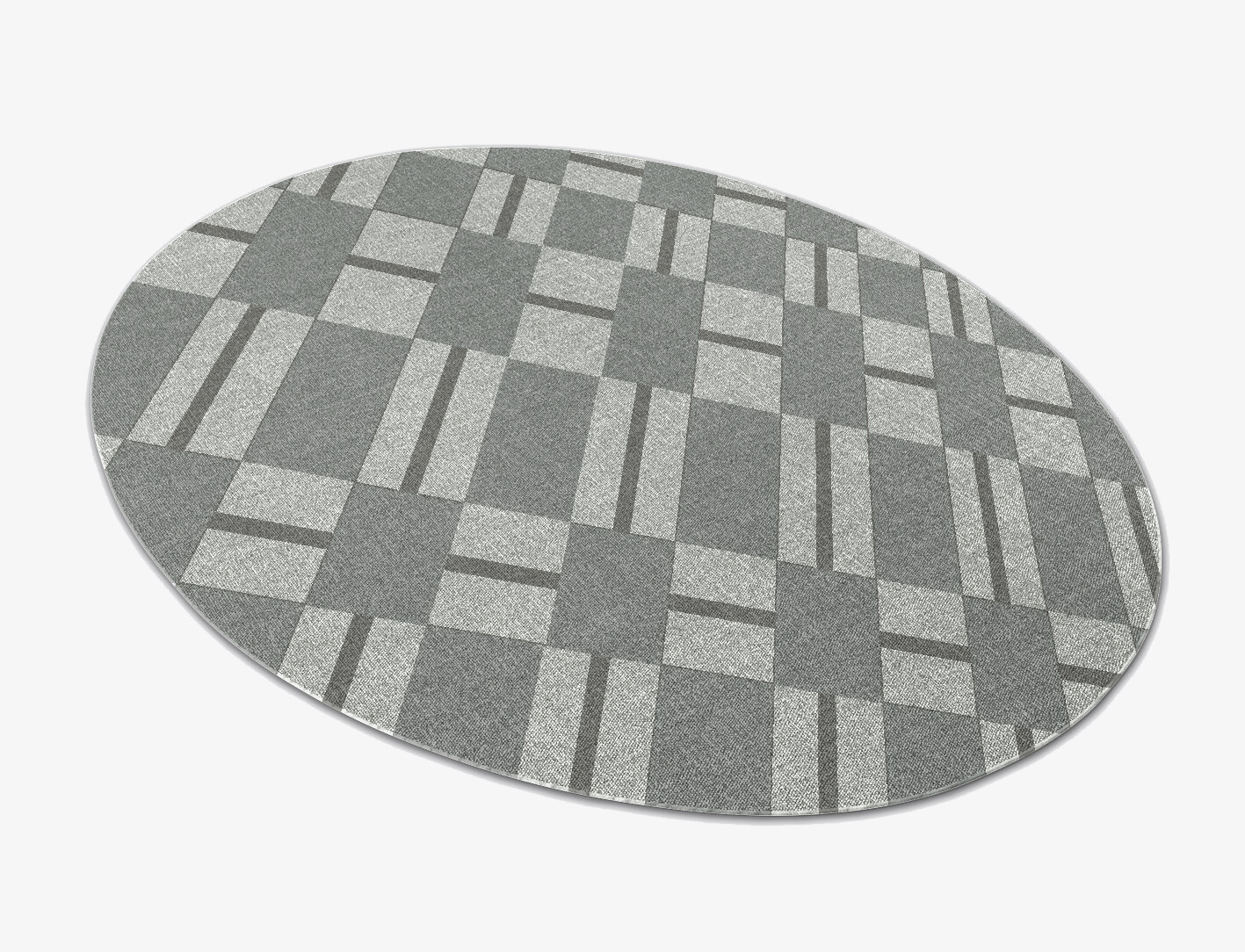 Pennon Geometric Oval Outdoor Recycled Yarn Custom Rug by Rug Artisan