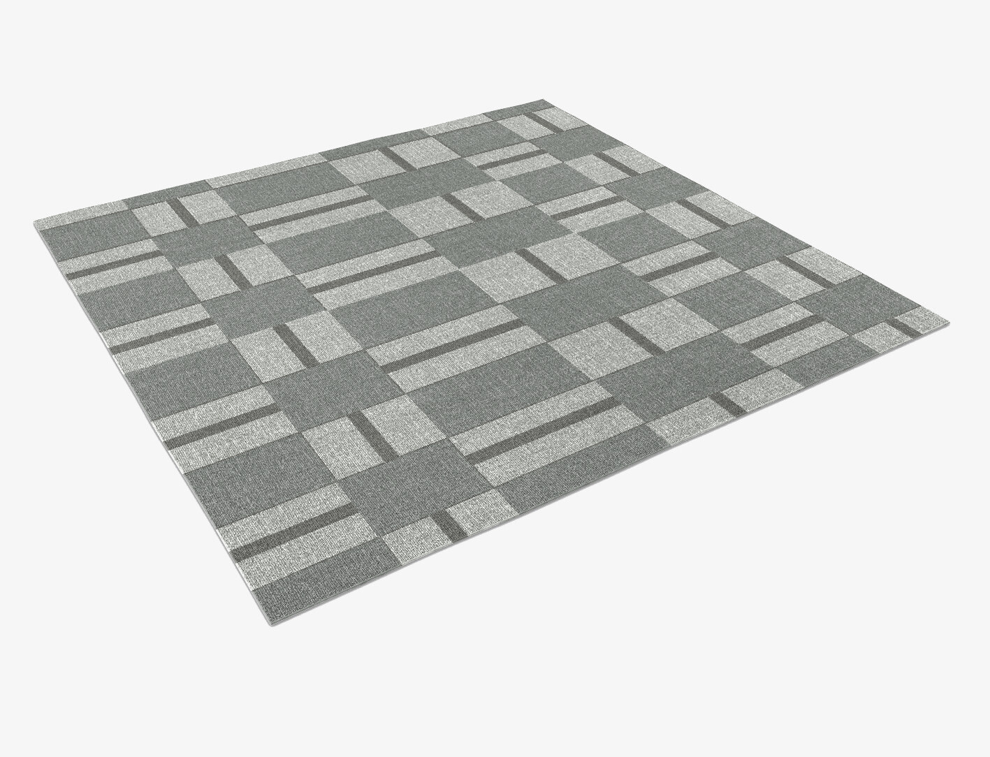 Pennon Geometric Square Outdoor Recycled Yarn Custom Rug by Rug Artisan