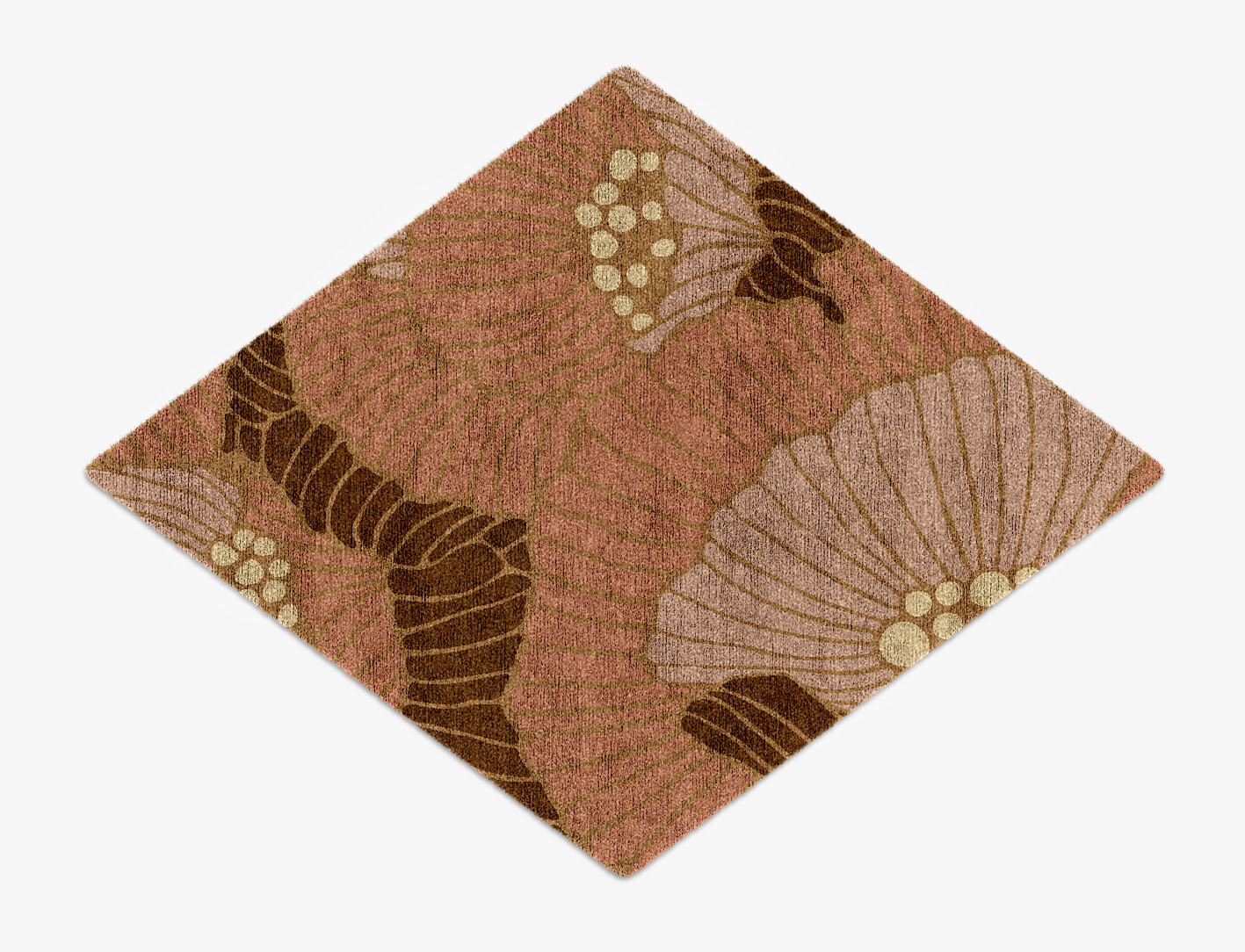 Peony Field of Flowers Diamond Hand Knotted Bamboo Silk Custom Rug by Rug Artisan