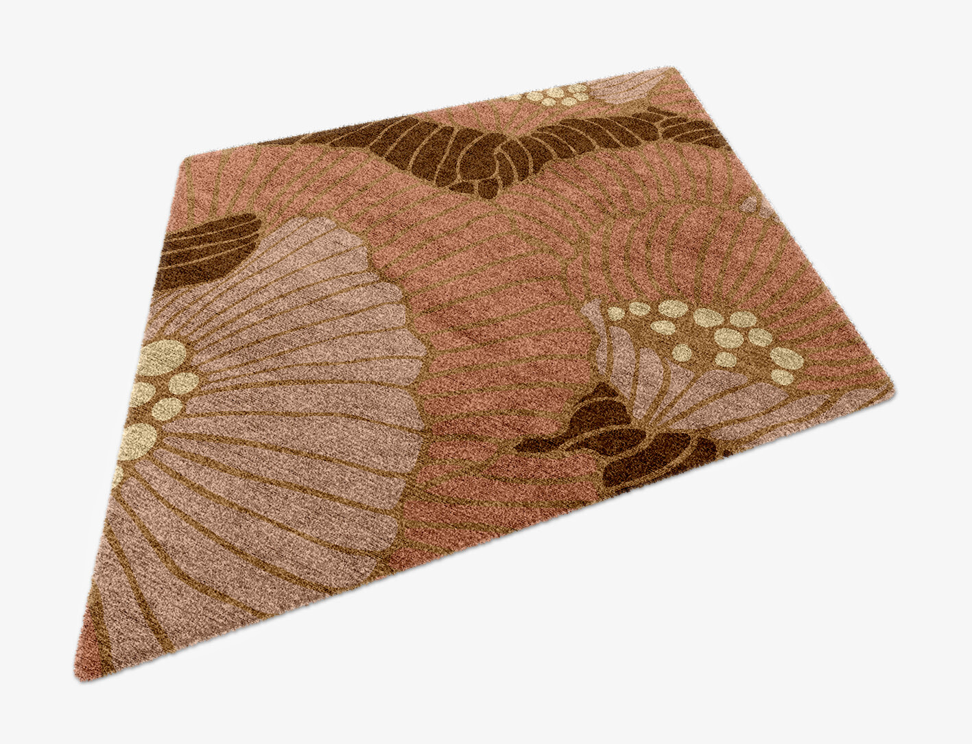 Peony Field of Flowers Diamond Hand Knotted Bamboo Silk Custom Rug by Rug Artisan
