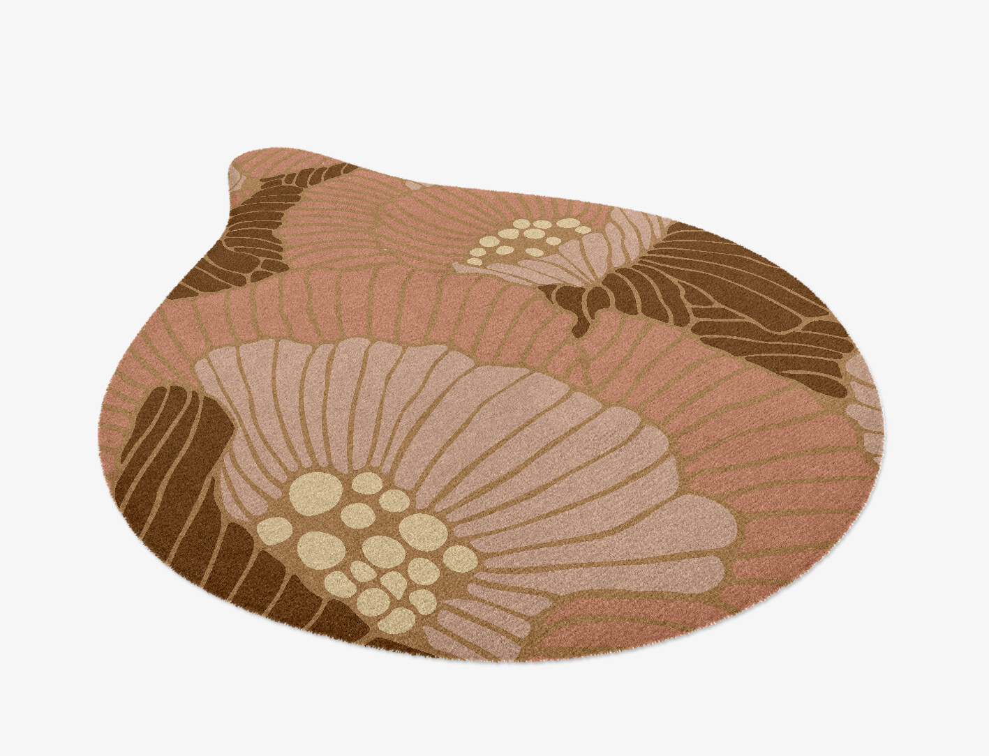 Peony Field of Flowers Drop Hand Knotted Tibetan Wool Custom Rug by Rug Artisan