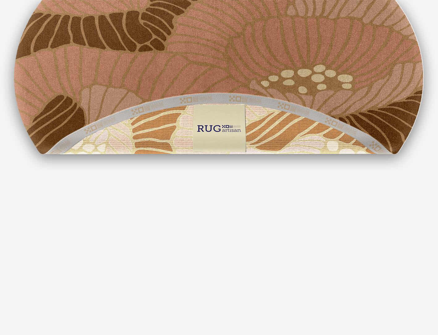 Peony Field of Flowers Oval Hand Knotted Tibetan Wool Custom Rug by Rug Artisan