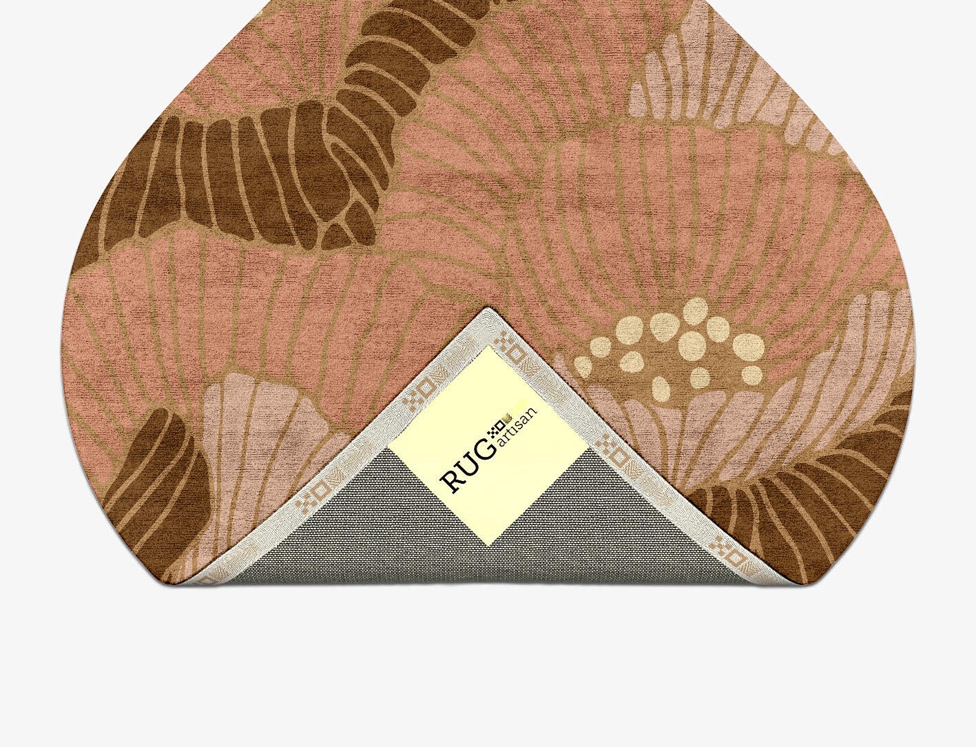 Peony Field of Flowers Ogee Hand Tufted Bamboo Silk Custom Rug by Rug Artisan