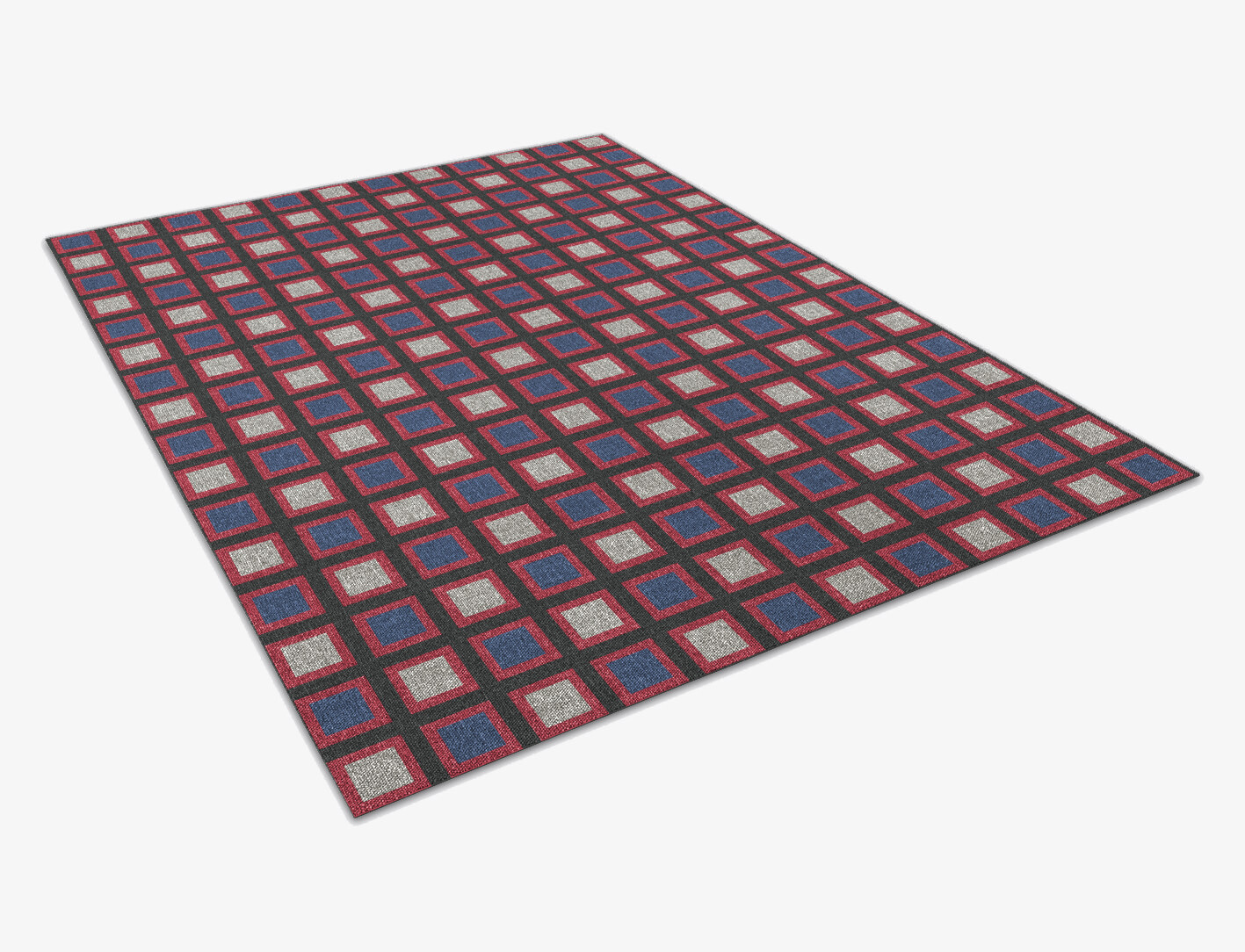 Peppermint Geometric Rectangle Flatweave New Zealand Wool Custom Rug by Rug Artisan