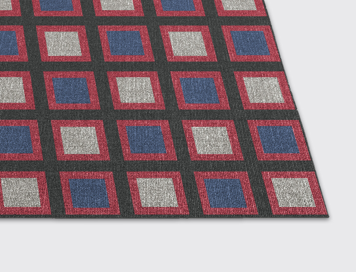 Peppermint Geometric Rectangle Flatweave New Zealand Wool Custom Rug by Rug Artisan