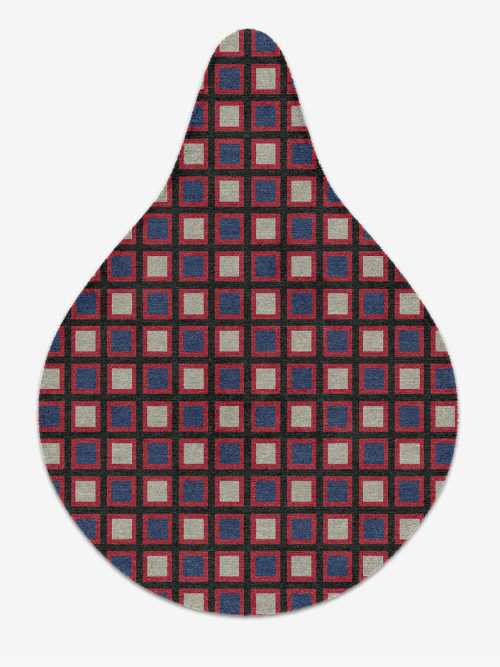 Peppermint Geometric Drop Hand Knotted Tibetan Wool Custom Rug by Rug Artisan