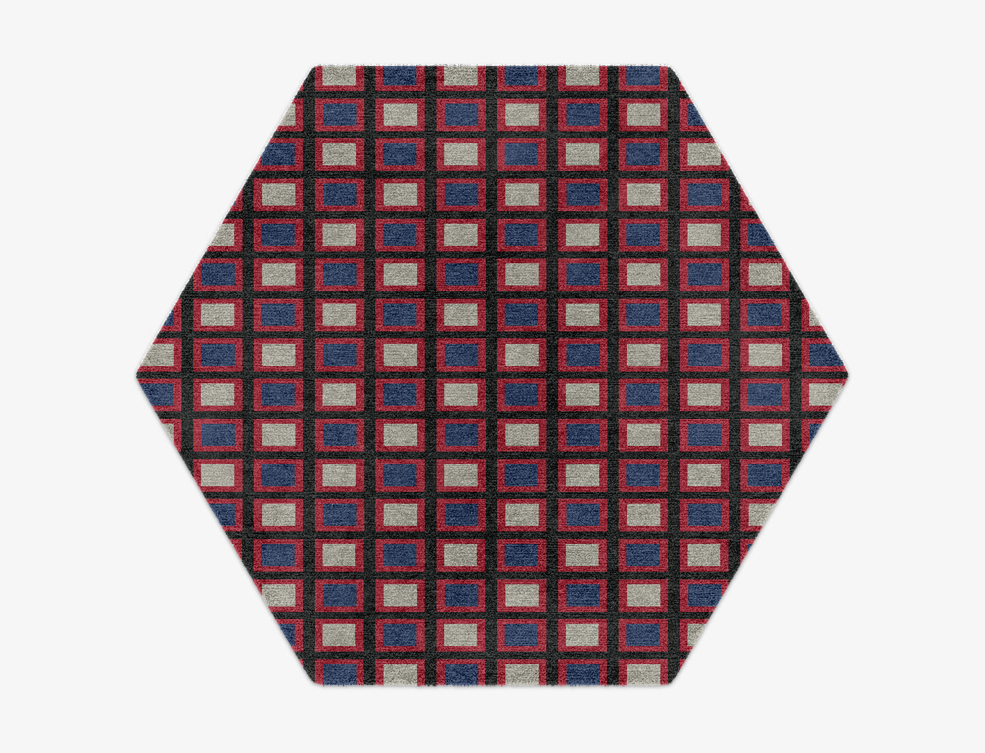 Peppermint Geometric Hexagon Hand Knotted Tibetan Wool Custom Rug by Rug Artisan