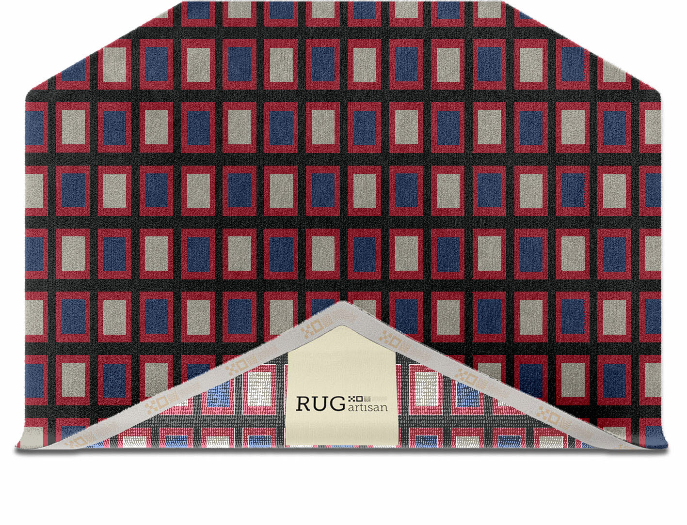 Peppermint Geometric Hexagon Hand Knotted Tibetan Wool Custom Rug by Rug Artisan