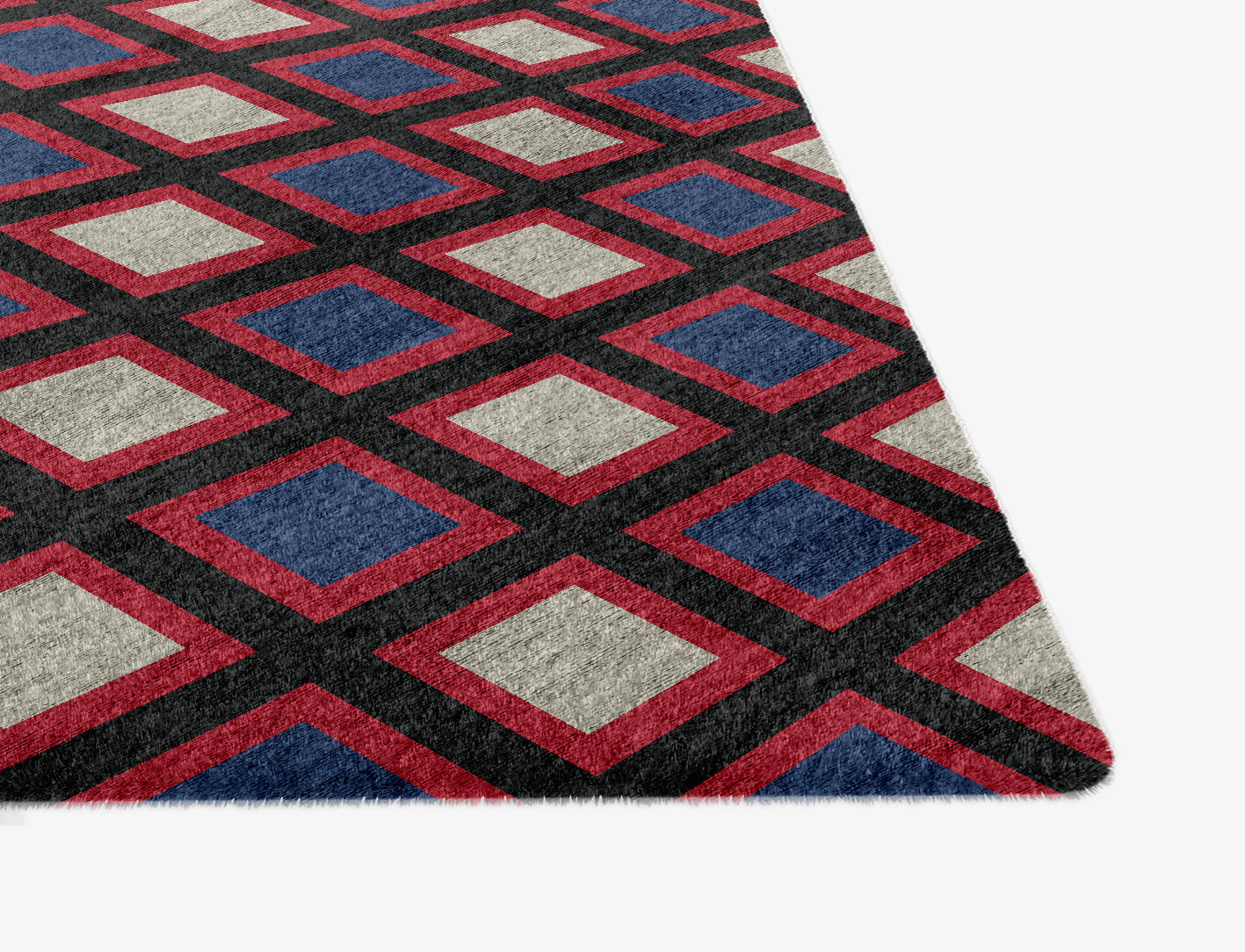 Peppermint Geometric Ogee Hand Knotted Bamboo Silk Custom Rug by Rug Artisan