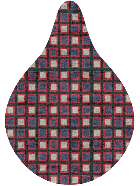 Peppermint Geometric Drop Hand Tufted Bamboo Silk Custom Rug by Rug Artisan