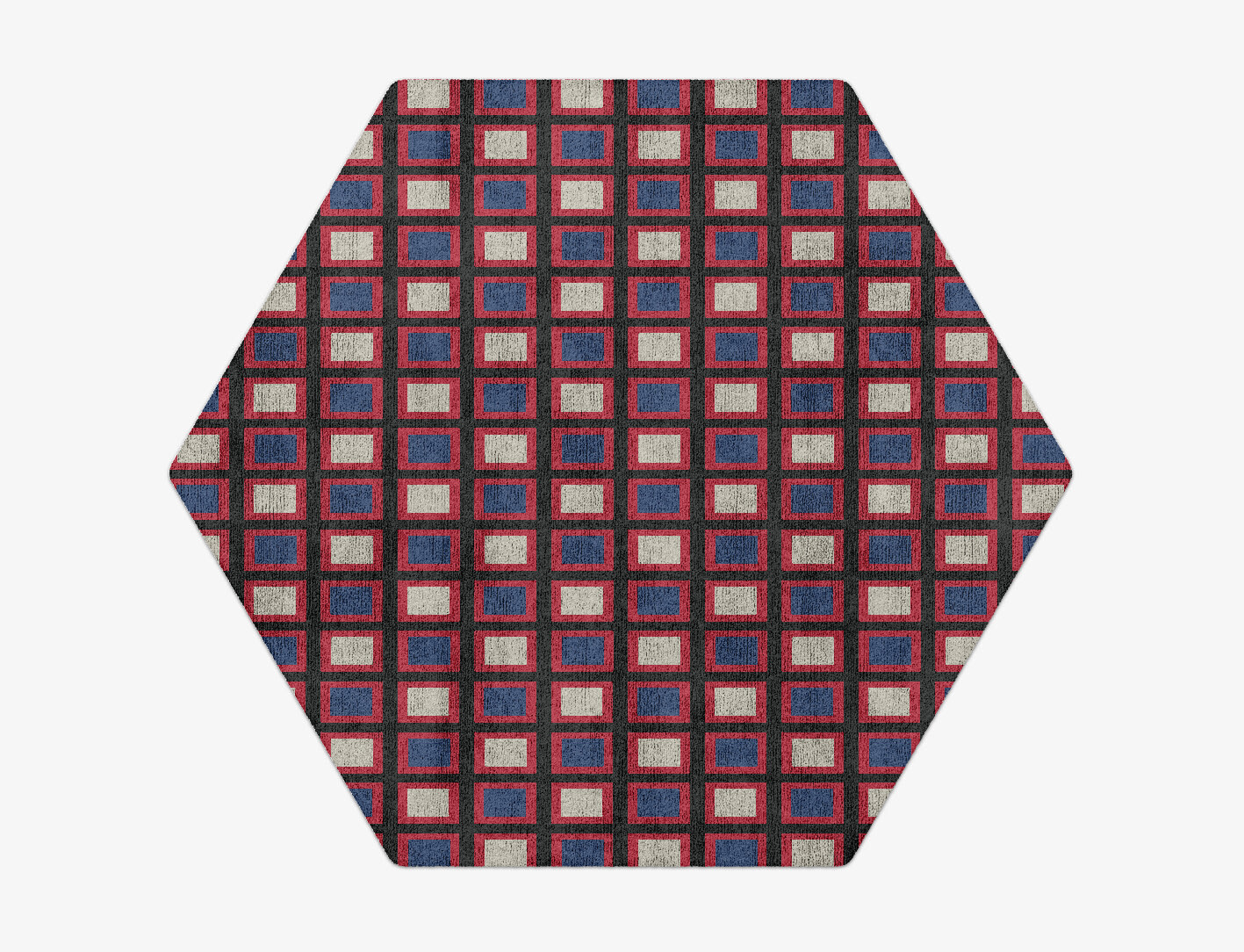 Peppermint Geometric Hexagon Hand Tufted Bamboo Silk Custom Rug by Rug Artisan