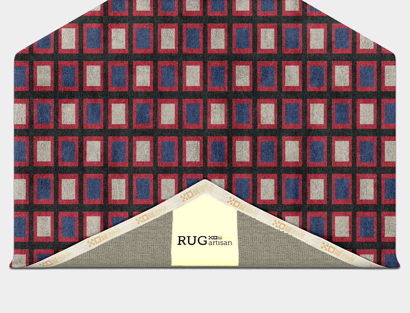 Peppermint Geometric Hexagon Hand Tufted Bamboo Silk Custom Rug by Rug Artisan