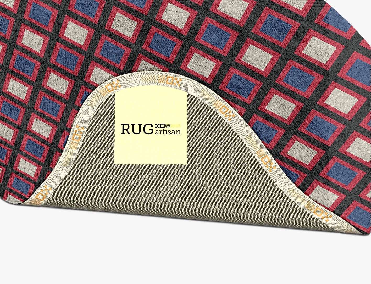 Peppermint Geometric Splash Hand Tufted Bamboo Silk Custom Rug by Rug Artisan