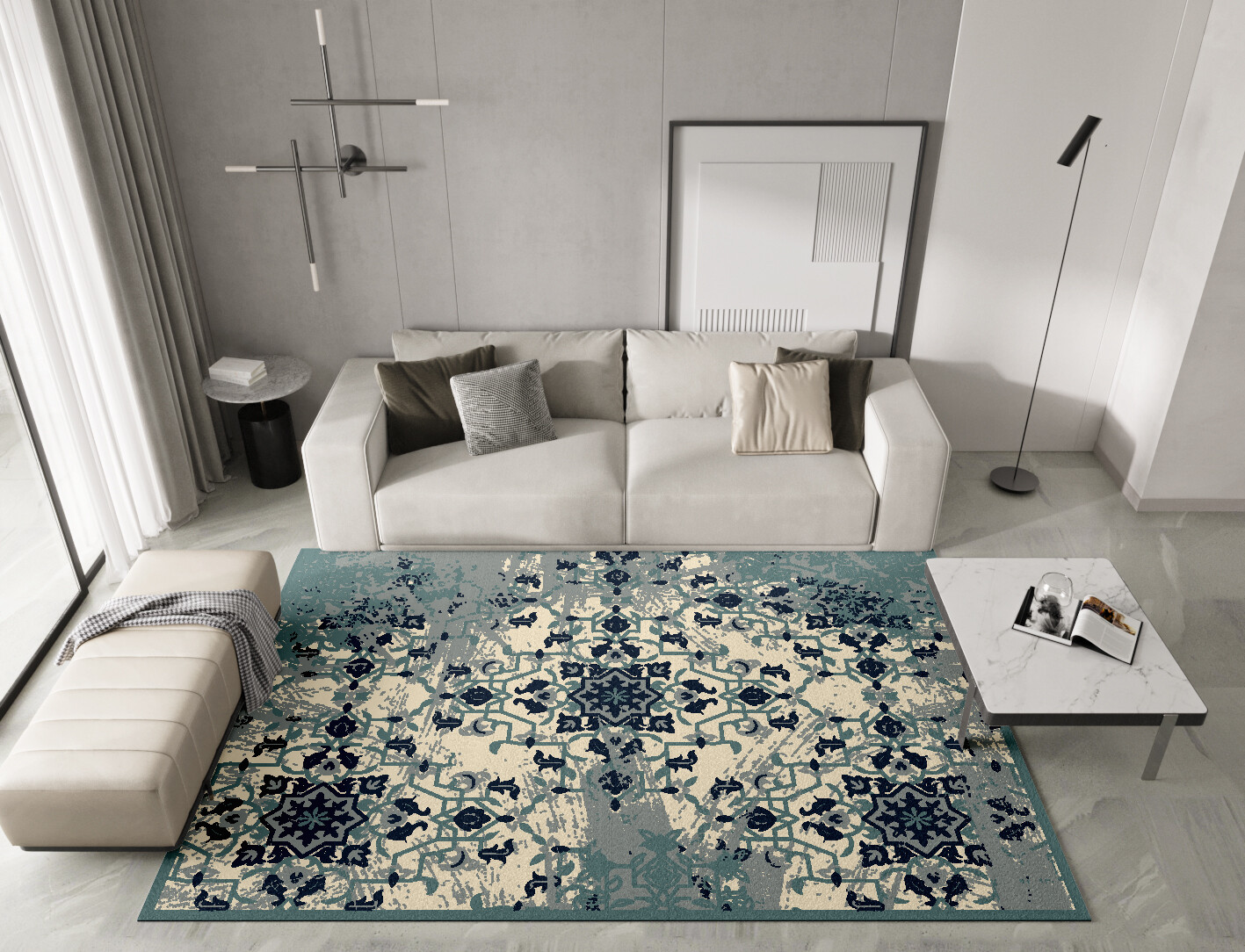 Persian Heriz Persian Bagh Rectangle Hand Tufted Pure Wool Custom Rug by Rug Artisan